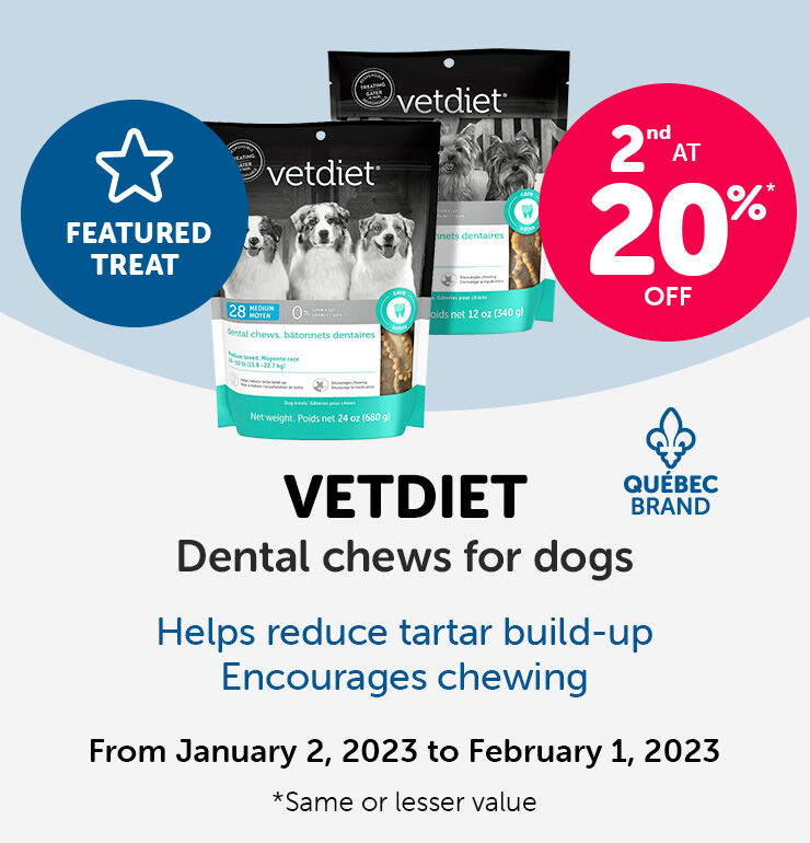 2nd one at 20% VETDIET Dental chews for dogs 