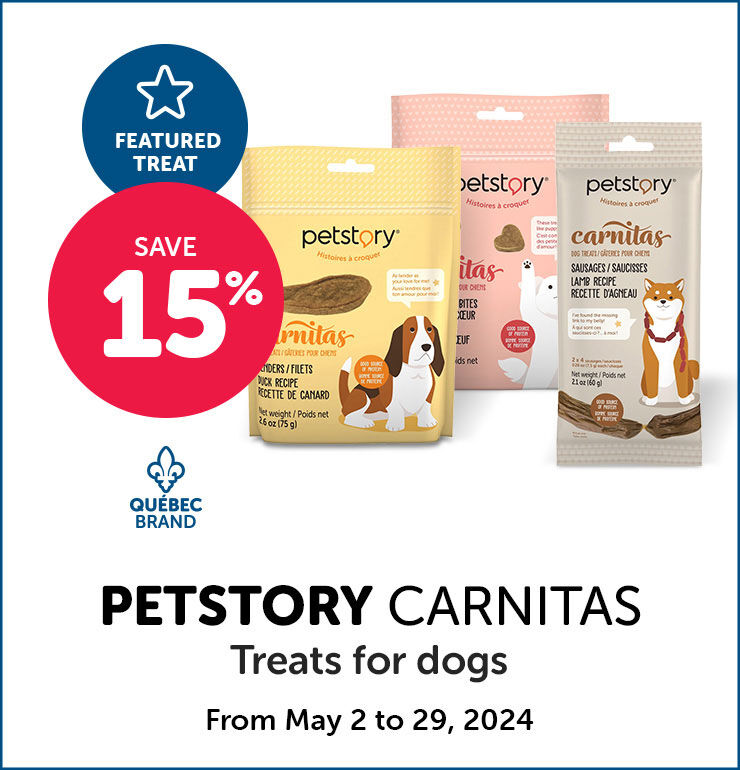 Save 15% on our featured dog treats - Petstory Carnitas