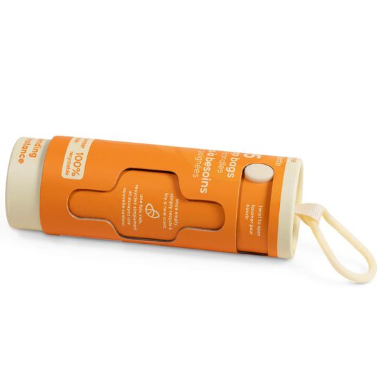 Eco-friendly Waste Bag with Disposable Compact Dispenser, Tangy Tangerine Image NaN