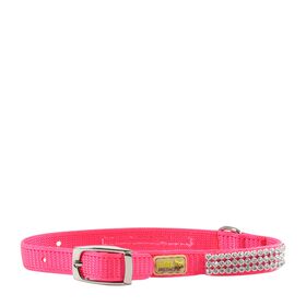 Rhinestone Collar for Tiny Dogs, pink