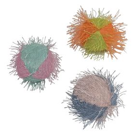 Balle poilue assortie pour chats