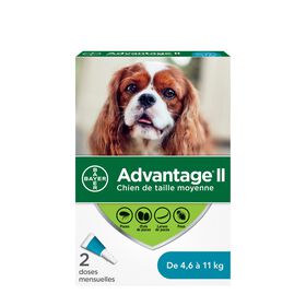 Protection topique puces et poux pour chiens 4,6-11 kg, 2 un