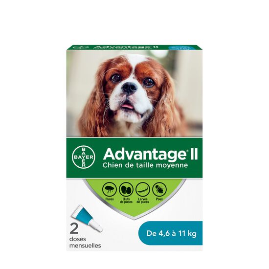 Protection topique puces et poux pour chiens 4,6-11 kg, 2 un Image NaN