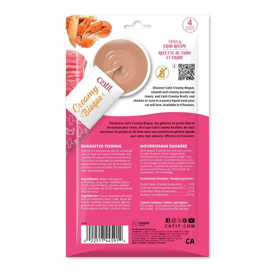 Bisque Creamy au thon et crabe pour chats Image NaN
