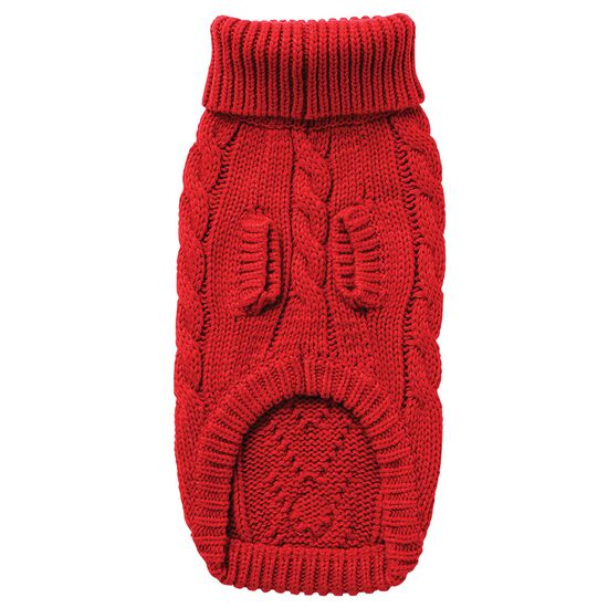 Chunky Cable Knit Turtleneck Chalet Sweater for Dogs Image NaN