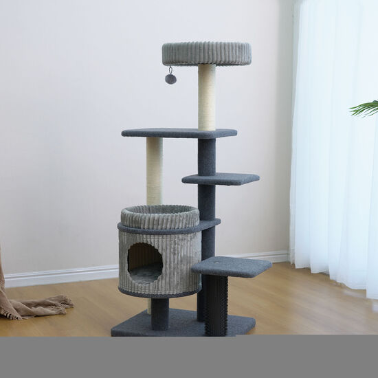 Arbre &agrave; chat multi-niveaux avec niche de luxe Image NaN