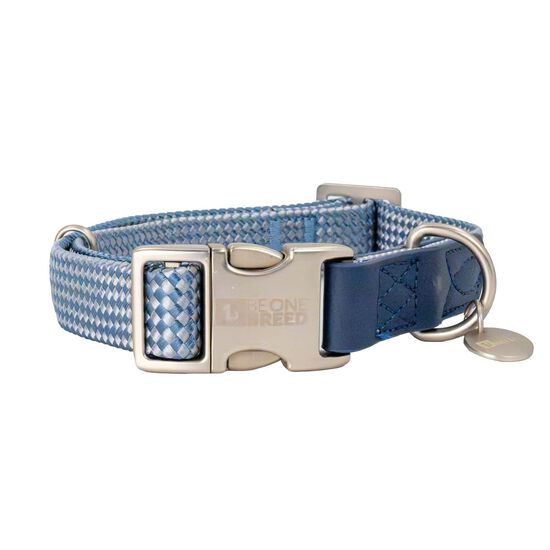 Luxury Woven Dog Collar, Navy Image 1.0