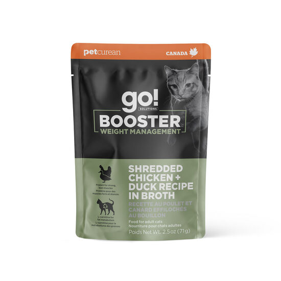 Booster Weight Management Shredded Chicken and Duck in Broth for Cats, 71 g Image NaN