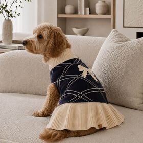 Robe en tricot motif jacquard avec boucle pour chiens