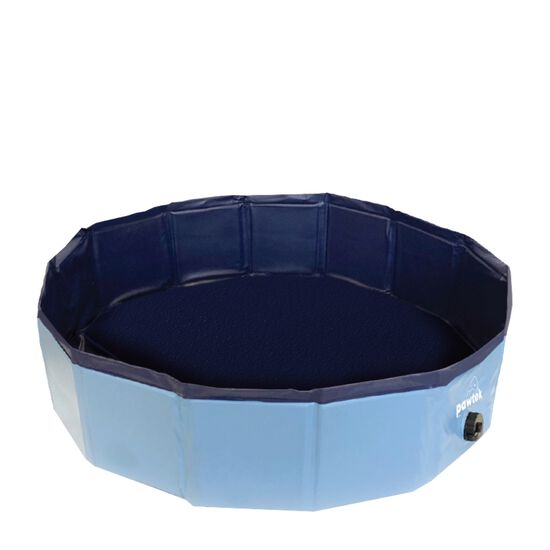 Piscine Pliable pour Chiens 160x30CM avec Robinet de Vidange Rotatif et  Fond Antidérapant en PVC Bleu - Costway