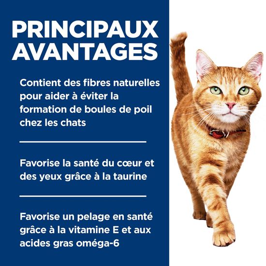 Nourriture légère sèche « Hairball Control » au poulet pour chats adultes, 3,18 kg Image NaN
