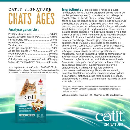 Signature Chicken Freeze-Dried Raw Nutrition for Senior Cats, 1.8 kg Image NaN