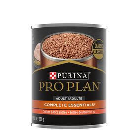 Wet food for dogs, chicken and rice entrée