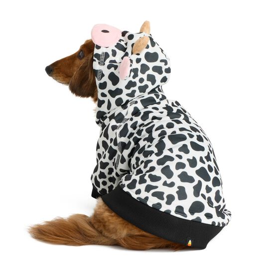 Moletton de vache avec capuchon et d&eacute;tails amusants pour chiens Image NaN