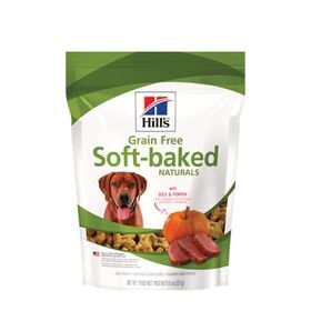 Grain free soft-baked naturals dog treats, with duck and pumpkin, 8 oz