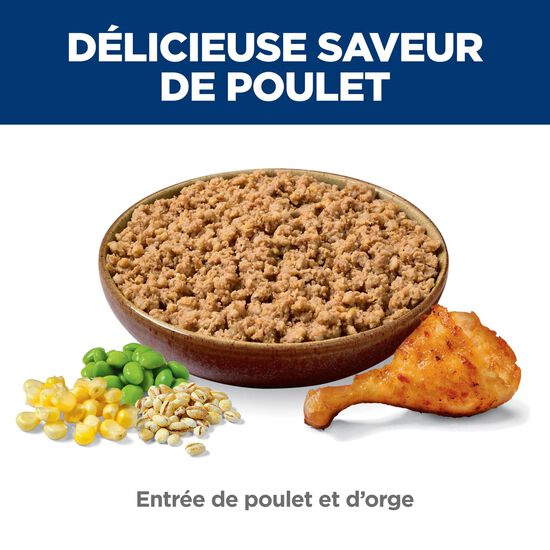 Entr&eacute;e de poulet et orge pour chiens adultes 1-6, 370 g Image NaN