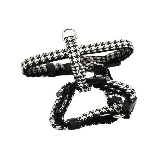 Mini harnais nylon pour chiens, pied de poule Image NaN