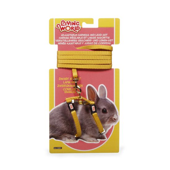Adjustable Harness and Lead Set For Dwarf Rabbits, yellow Image NaN