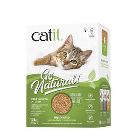 Go Natural! Wood Clumping Cat Litter, 7.8 kg