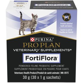 Suppléments probiotique en poudre FortiFlora pour chats