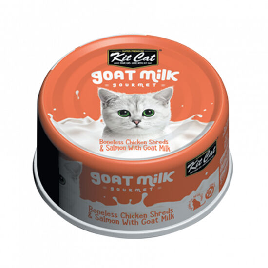 Goat Milk Gourmet Boneless Chicken Shreds & Salmon Wet Cat Food Image NaN