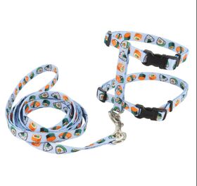 Ensemble harnais er laisse ajustables pour chast, Sushis Bleu