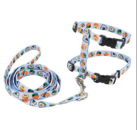 Ensemble harnais er laisse ajustables pour chast, Sushis Bleu Image NaN