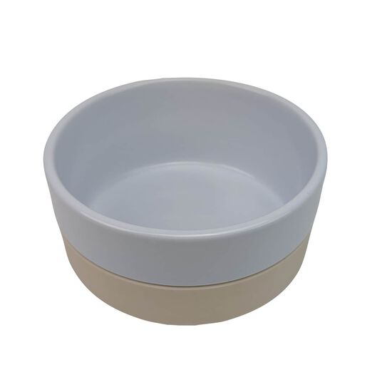 Ceramic and Silicone Bowl, Whitecap Gray Image NaN