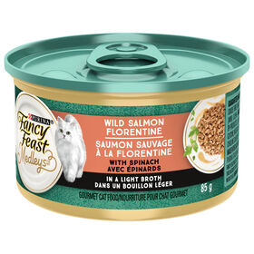 Wet food wild salmon florentine