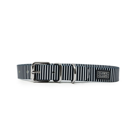 Adjustable Navy Striped Collar for Dogs Image NaN