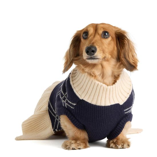 Robe en tricot motif jacquard avec boucle pour chiens Image NaN