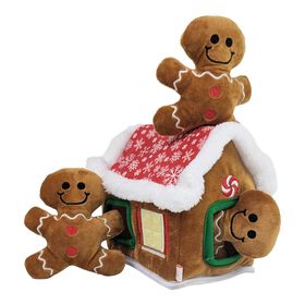 Maison avec bonhommes en pain d'épice pour chiens