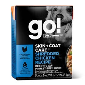 Recette « Skin + Coat Care » au poulet effiloché avec grains pour chiens, 354 g