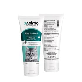 Laxative paste for hairballs with malt and hemp seed oil