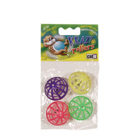 Krazy Rollers jingle balls cat toy, 4 pieces