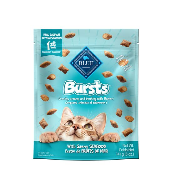 Bursts filled cat treats, seafood Image NaN