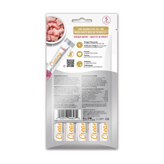 G&acirc;terie &agrave; l&eacute;cher au poulet Creamy Booster pour chats &acirc;g&eacute;s Image 2.0