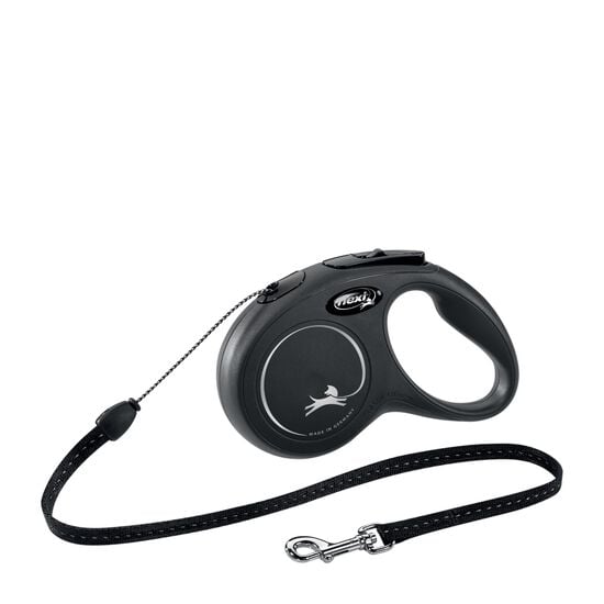 Black "Classic" cord retractable leash, 5m Image NaN