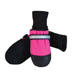 Fleeced-Lined Dog Boots, pink