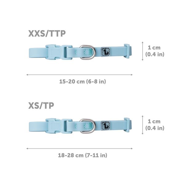 Ensemble de promenade en silicone pour petits chiens, Bleu glac&eacute; Image NaN