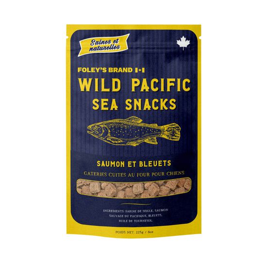 Salmon and Bluberries Wild Pacific Sea Snacks Treats for Dogs, 225 g Image NaN