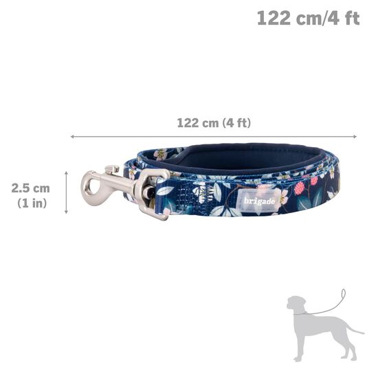 Neoprene Leash for Dogs, Midnight Bloom Image 2.0