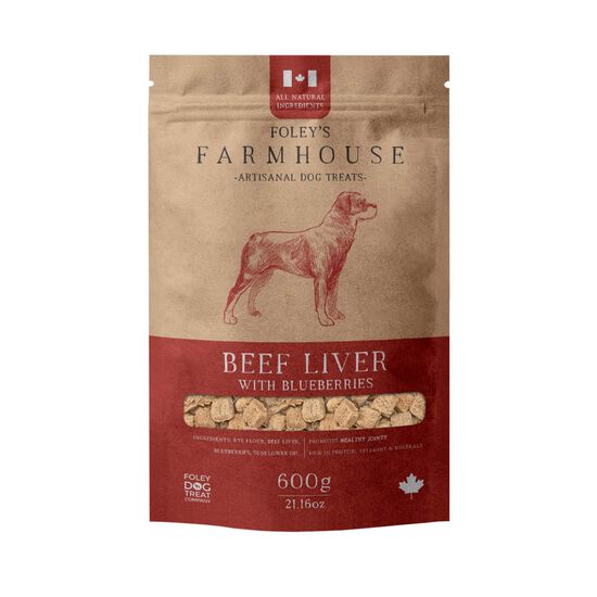 Farmhouse Beef Liver with Blueberries Treats for Dogs, 600 g Image NaN
