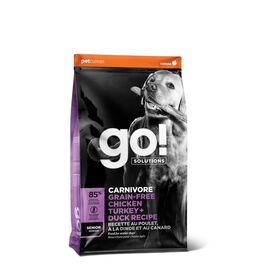 Recette &laquo; Carnivore &raquo; sans grains au poulet, dinde et canard pour chiens &acirc;g&eacute;s, 9,98 kg