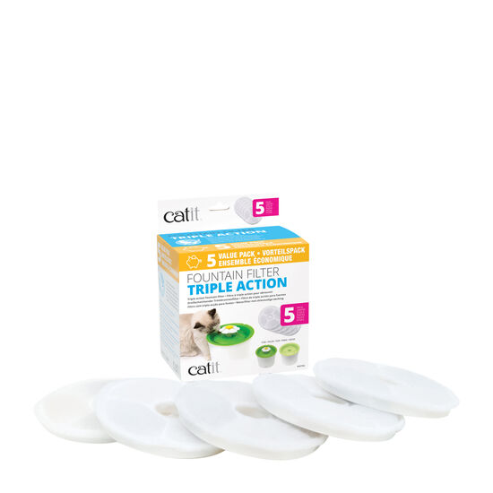 Triple Action Catit Fountain Filter, 5 pack Image NaN