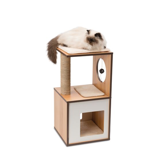 Meuble V-Box 72,5 cm pour chats, noyer Image NaN