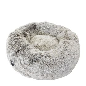 Round Luxury Plush Pet Bed, L