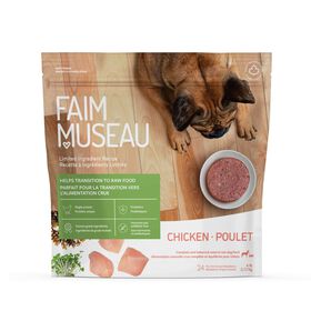 Nourriture crue pour chiens, simplement poulet