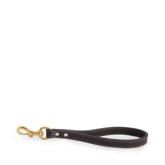 Ultra-short black leather leash Image NaN