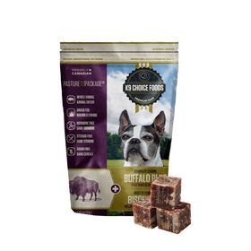 Nourriture crue Plus pour chiens, bison